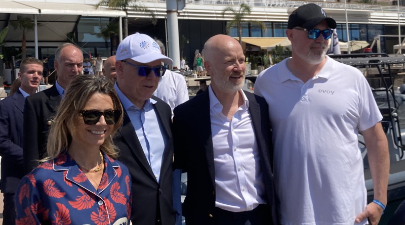 Prince Albert with principals of Vita Power and Evoy