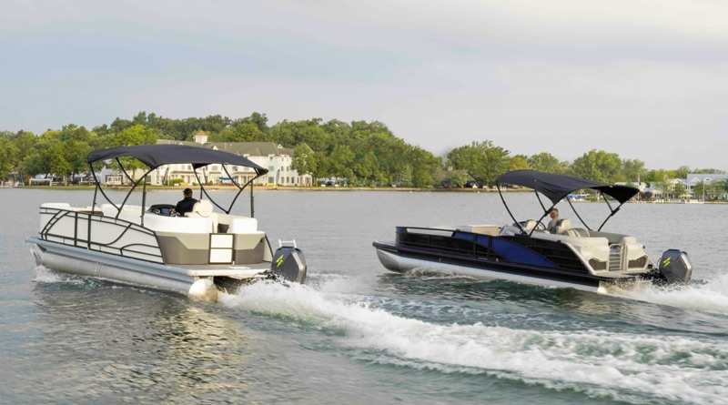Electric pontoon boats