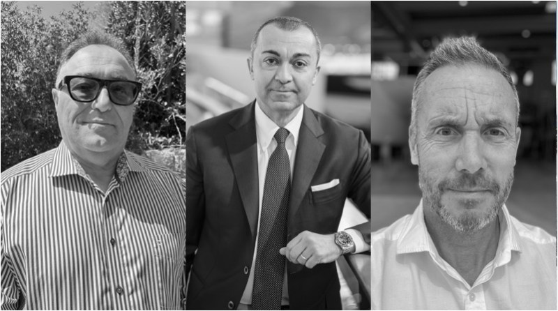 Silent-Yachts new ownership team photos: Michael Said, Fabrizio Iarrera and Steve Bell