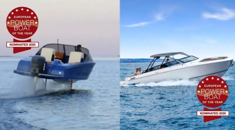 photos of the two electric boats nominated for powerboat of the year at duesseldorf