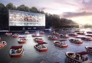 38 electric boats create floating cinema on the Seine