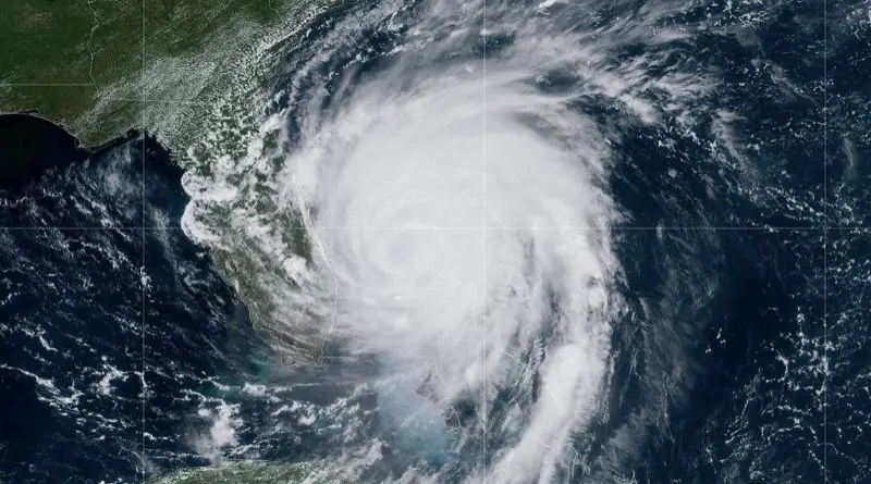Satellite image of Hurricane Dorian over the Bahamas