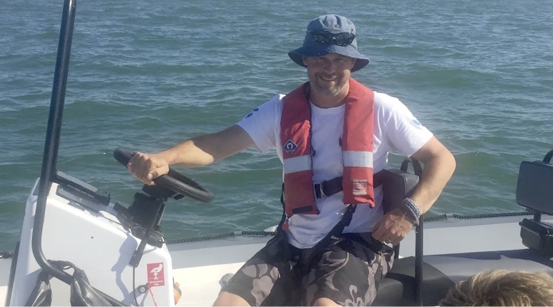 Jamie Marley, builder of the DIY electric catamaran